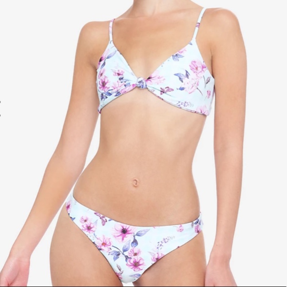 Purple Floral‎ Moth Mint Swim Set Hot Topic